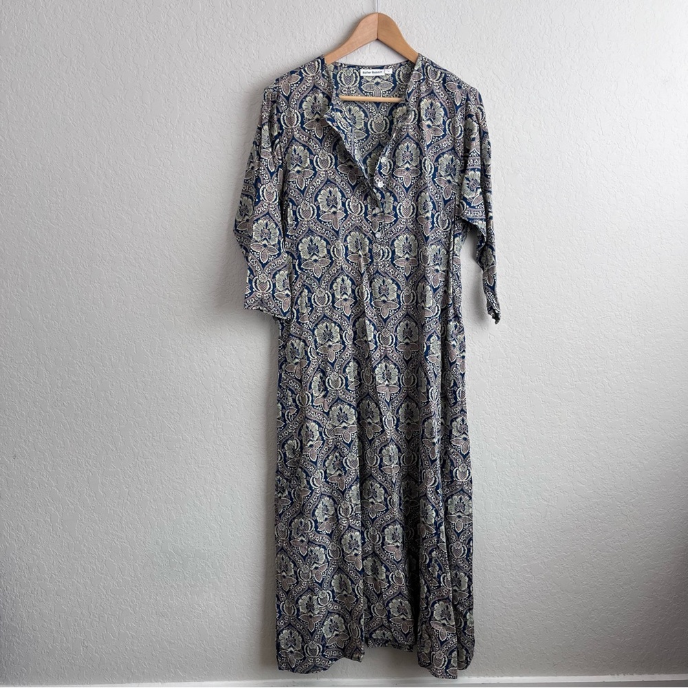 Roller Rabbit Maxi Kaftan Dress Floral Paisley - Picture 2 of 10